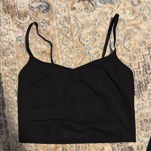 Black Strappy Crop Top